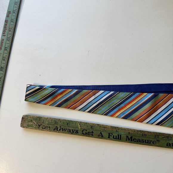 TOMMY HILFIGER Vintage Striped Men's 100% Silk Neck Tie Made In USA - Picture 3 of 8